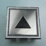 Кнопка вызова/приказа, THYSSEN, KT40, 40x40, голубая подсветка, стрелка, низкая