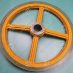 Колесо привода поручня эскалатора, SIGMA/LG, D - 458 мм, d - 45 мм, H - 34 мм, шпонка - 10 мм, ширина ступицы - 40 мм, 4 спицы