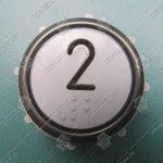 Кнопка вызова/приказа, МЛЗ, ВК-32-5Б, 2 этаж, с кодом Брайля, красная подсветка, аналог АК1-01-Кр