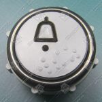 Кнопка вызова/приказа, МЛЗ, ВК-32-5Б, вызов диспетчера, с кодом Брайля, красная подсветка, аналог АК1-05-Кр