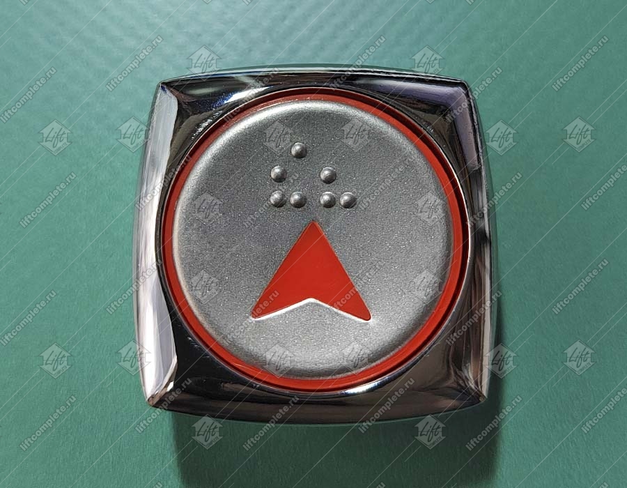 Кнопка вызова, HYUNDAI, стрелка ВВЕРХ, с кодом Брайля, оранж.подсветка