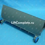 Ступень эскалатора, OTIS, 506 NCE, 1000 мм, алюминий, окрашенная (серебро), диаметр роликов - 76.2 мм, с фиксирующим пальцем, без демаркации