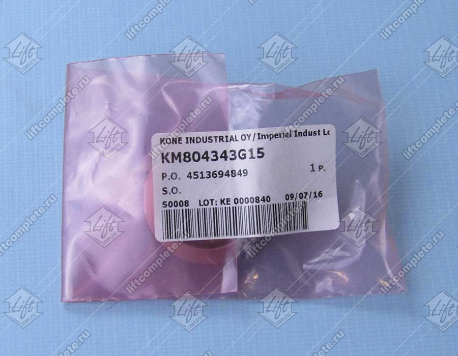 Базовый элемент кнопки приказа, KONE, серый корпус, янтарная подсветка, KM804343G15