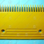 Гребенка входной площадки, KONE, TravelMaster, правая, 22 зубца, 202x132 мм, пластик, желтая, тип A