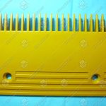 Гребенка входной площадки, KONE, TravelMaster, центральная, 22 зубца, 197x132 мм, пластик, желтая, тип C