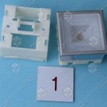 Кнопка 1 этаж, THYSSEN, тип KT40 STEP C, размер 40х40мм, красная подсветка