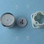 Кнопка, BLT, SIGMA, BA213, этаж 4, круглая, красная подсветка