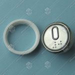 Кнопка вызова/приказа, VEGA Achille, 0 этаж, с кодом Брайля, красная подсветка (разъем MLK)