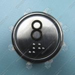 Кнопка вызова/приказа, КМЗ, ВК-32-5Б, 8 этаж, с кодом Брайля, красная подсветка (разъем MLB)