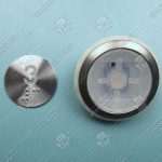 Кнопка вызова/приказа, CANNY, 3 этаж, 24V, красная подсветка, круглая, с кодом Брайля