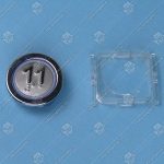 Кнопка вызова/приказа, KLEEMANN, 11 этаж FMR BS, красная подсветка, с кодом Брайля