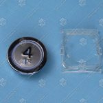 Кнопка вызова/приказа, KLEEMANN, 4 этаж FMR BS красная подсветка, с кодом Брайля