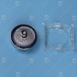 Кнопка вызова/приказа, KLEEMANN, 9 этаж FMR BS, синяя подсветка, с кодом Брайля