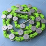 Отклоняющая цепь торца балюстрады, SJEC, 22 звена, зеленые звенья с пружиной