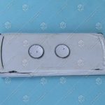 Пост вызова, XIZI OTIS, BR27B, 2 кнопки, шлифованная поверхность, голубая подсветка