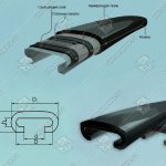 Поручень эскалатора, OTIS-800, SKG, D1-76 мм, d-39 мм, H-28 мм, чёрный