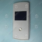 Пост вызова, XIZI OTIS, BR27B, с индикатором типа STN, 1 кнопка, шлифованная поверхность, голубая подсветка, на два лифта