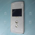 Пост вызова, XIZI OTIS, BR27B, с индикатором типа STN, 2 кнопки, шлифованная поверхность, голубая подсветка, на два лифта