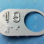 Чиклет, OTIS, 19 этаж, с кодом Брайля