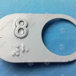 Чиклет, OTIS, 8 этаж, с кодом Брайля